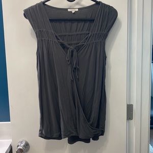 Size medium women sleeveless shirt/tank from Maurice’s dark grey